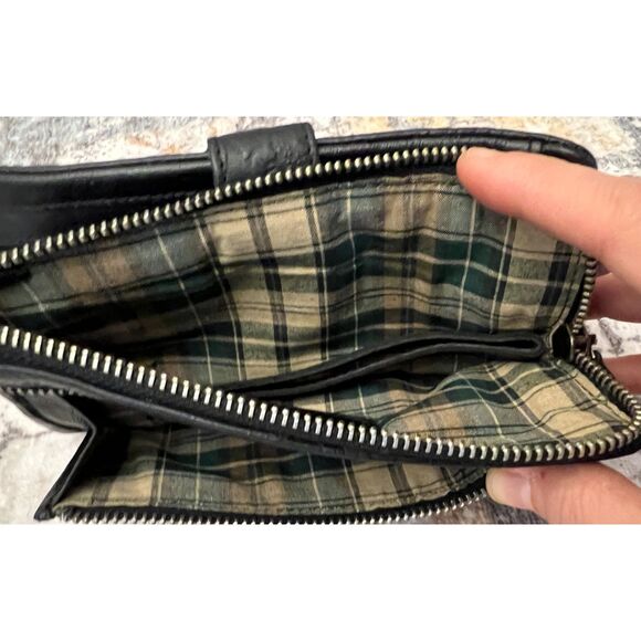 Wild West Los Angeles black hand tooled leather wallet/wristlet - Picture 5 of 7